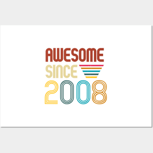 Awesome since 2008 -Retro Age shirt Posters and Art